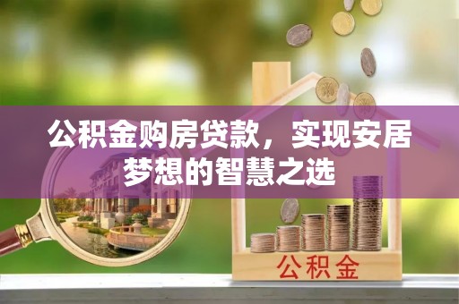 代缴公积金购房贷款，实现安居梦想的智慧之选